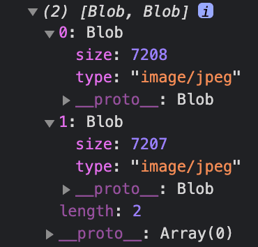 잘려진 Blob